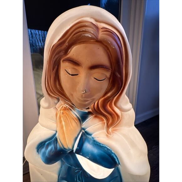 Vintage General Foam Christmas Blow Mold 3 Piece 27" Joseph Mary and Baby Jesus - Picture 6 of 13